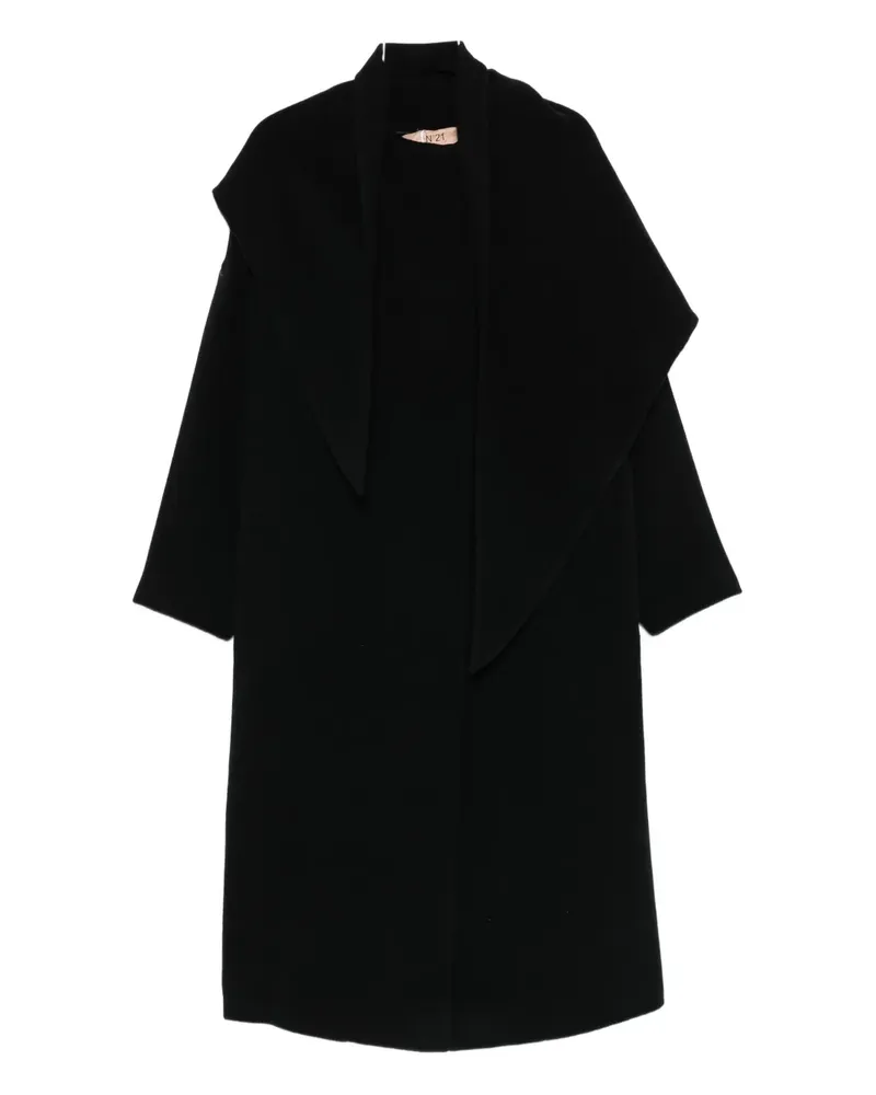 N° 21 front-button coat - Schwarz Schwarz