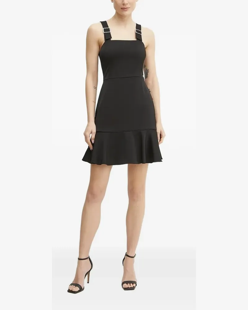 Armani Exchange Ausgestelltes Minikleid mit Schnallenriemen - Schwarz Schwarz