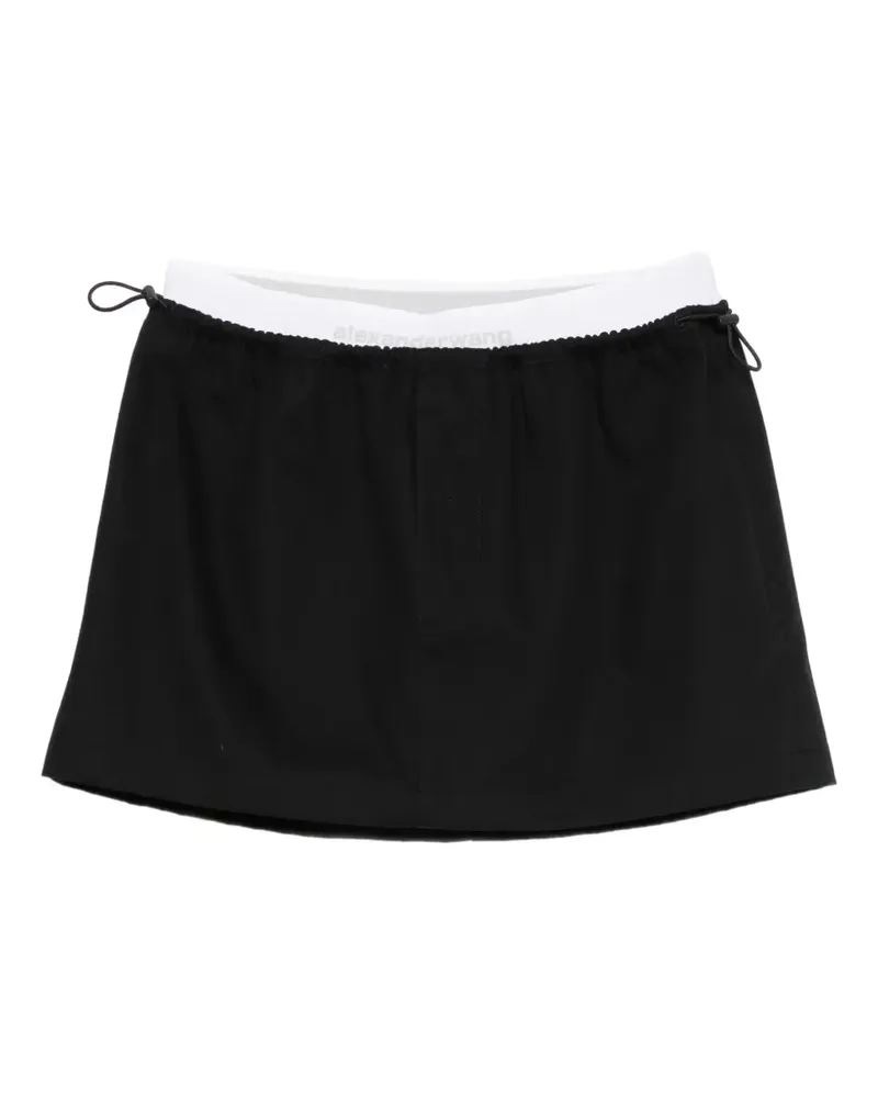 Alexander Wang elastic-logo mini skirt - Schwarz Schwarz