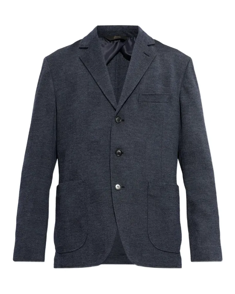 Brioni wool single-breasted blazer - Blau Blau