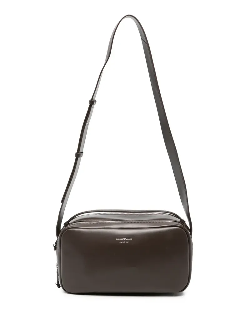 Emporio Armani Schultertasche mit Logo-Print - Braun Braun