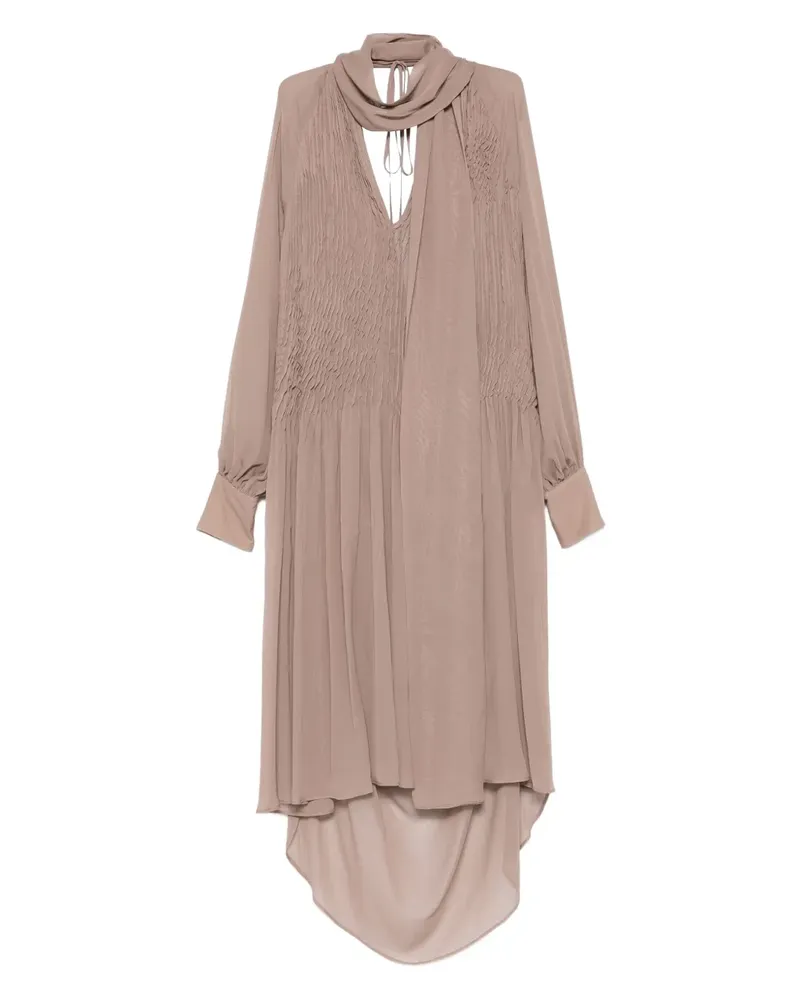 Erika Cavallini Drapiertes Midikleid - Braun Braun