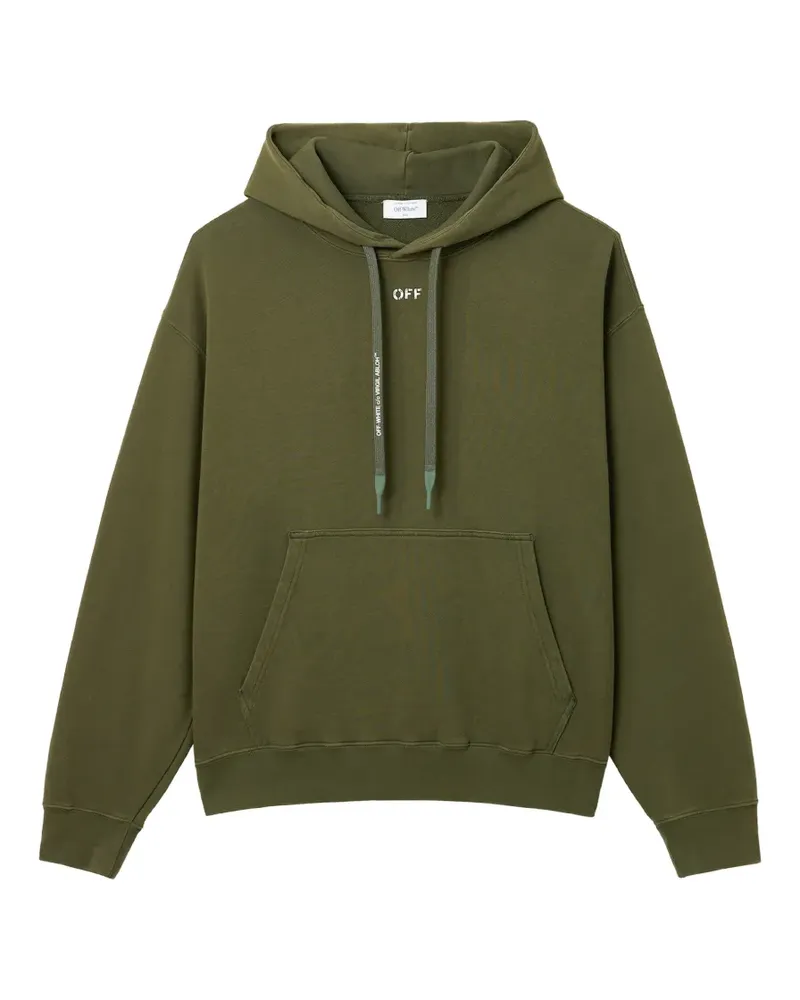 OFF-WHITE Diag-Stripe hoodie - Grün Grün