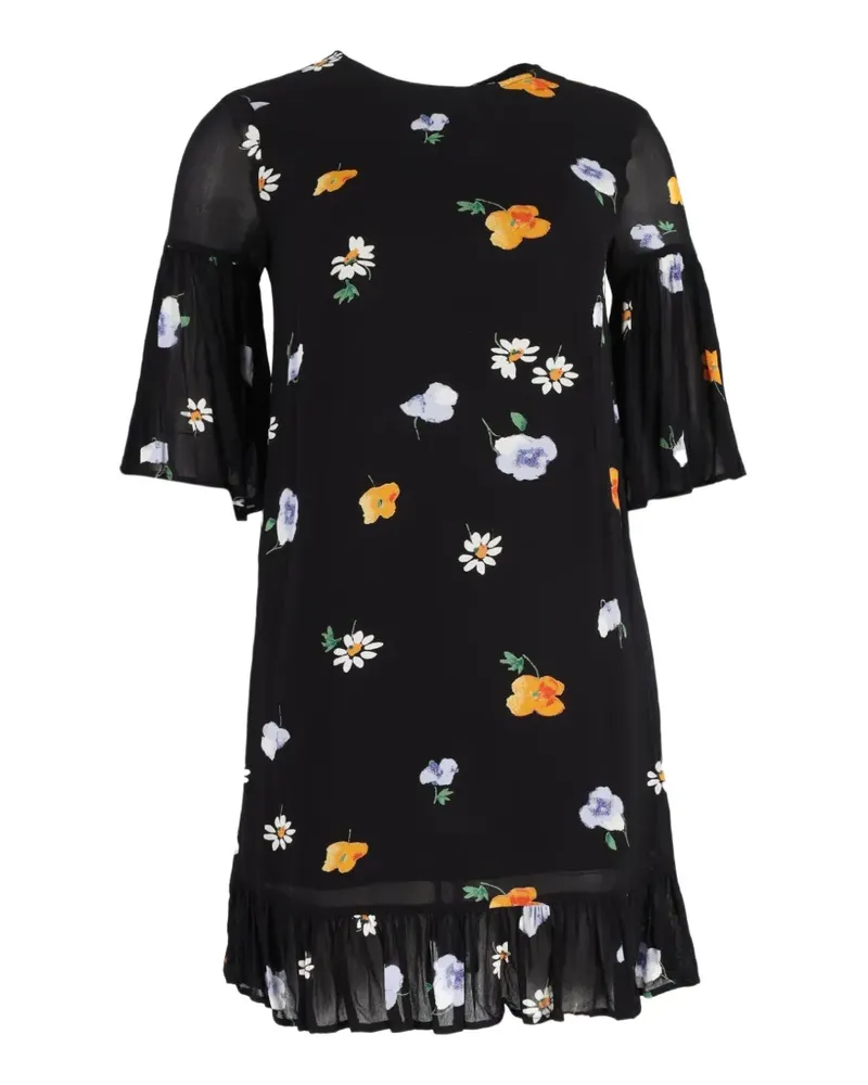 Ganni Lorita floral-print mini dress - Schwarz Schwarz