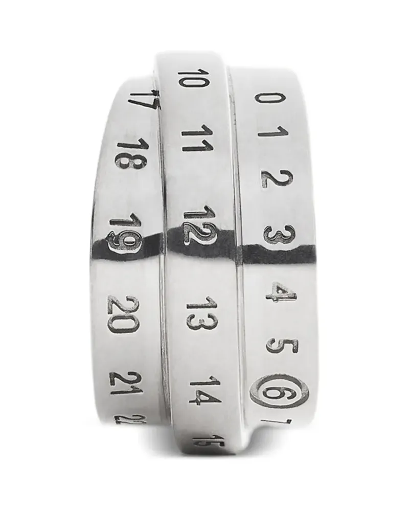 Maison Margiela Triple Logo Numeric Ohrring - Silber Silber