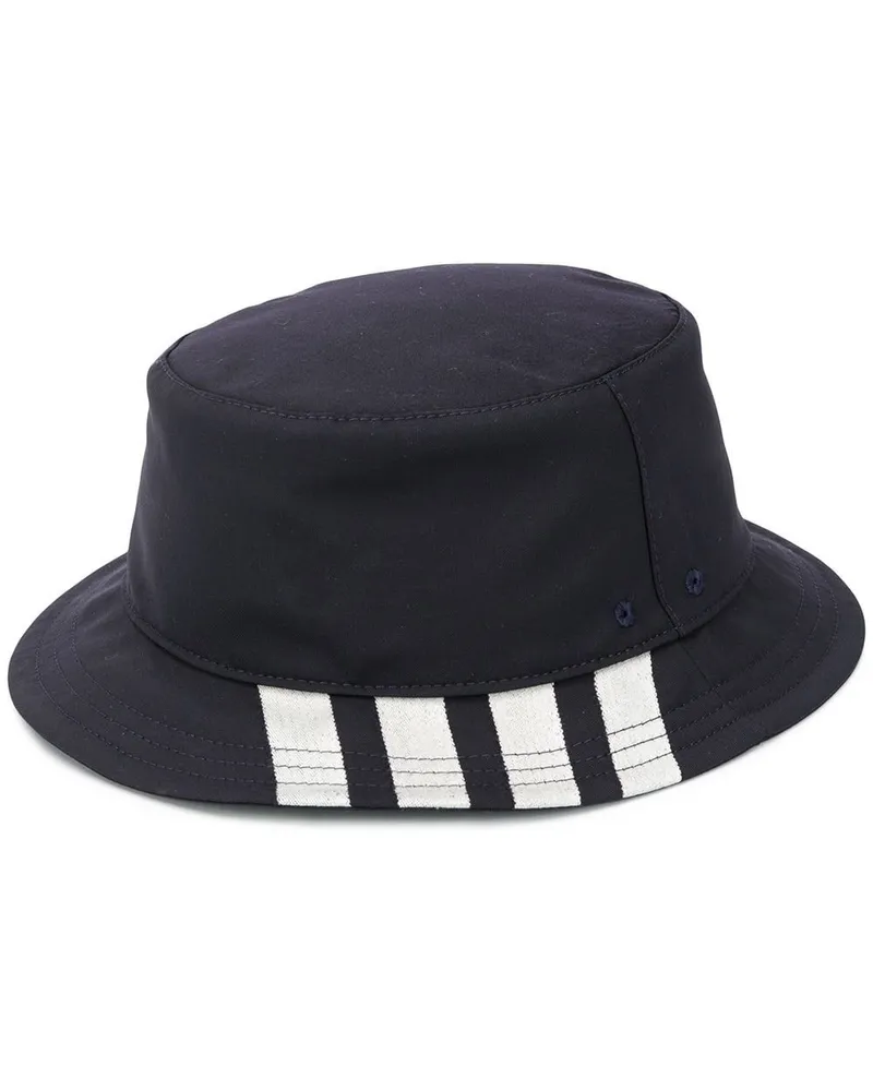 Thom Browne Fischerhut mit Logo-Streifen - Blau Blau