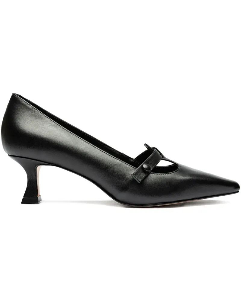 Sarah Chofakian Spitze Pumps mit Knopfdetail 45mm - Schwarz Schwarz