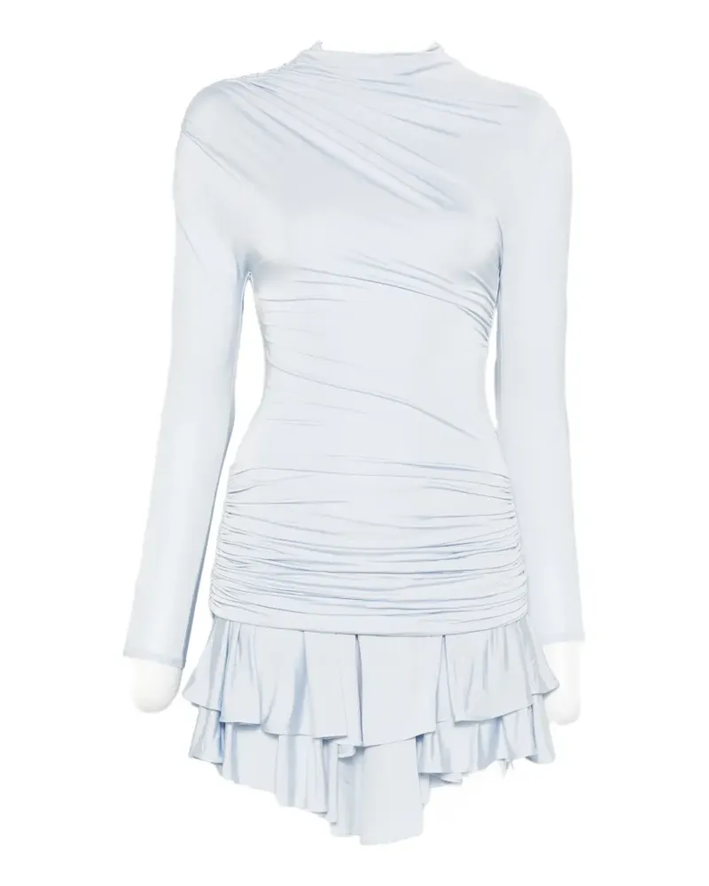 Self-Portrait ruffled mini dress - Blau Blau