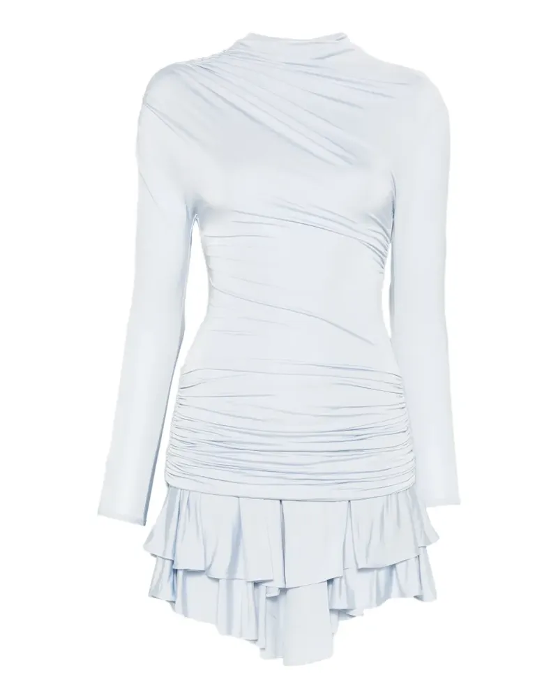 Self-Portrait ruffled mini dress - Blau Blau