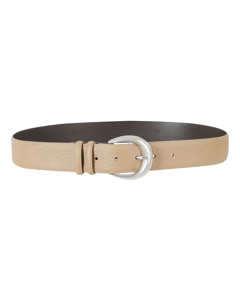 Orciani grained leather belt - Nude Nude