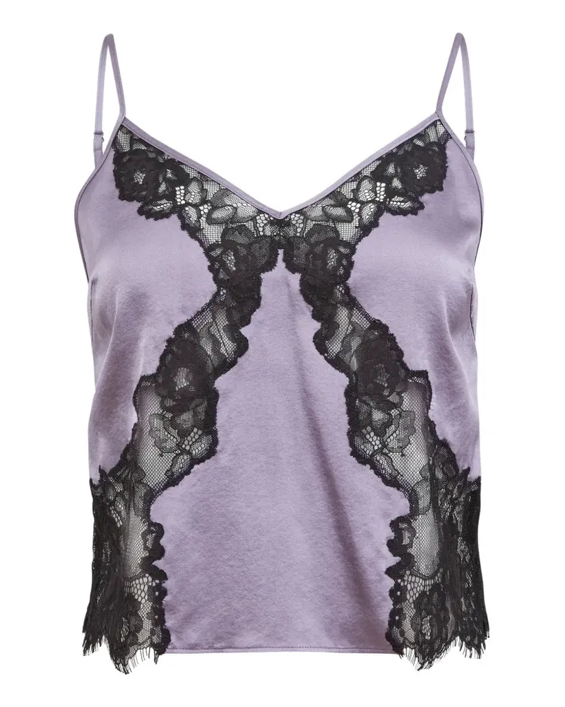 Fleur Du Mal Juliet Oberteil mit Spitzendetail - Violett Violett