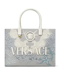 Versace La Medusa Barocco Sea Tote Bag aus Canvas Grau