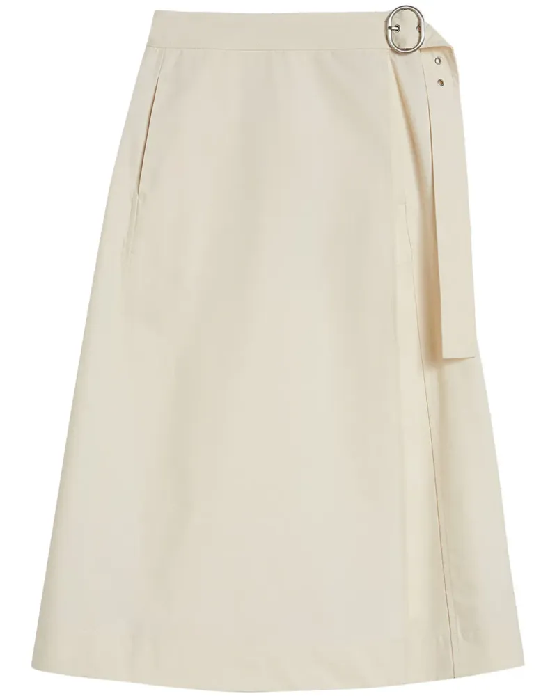 Jil Sander Midirock in A-Linie - Nude Nude