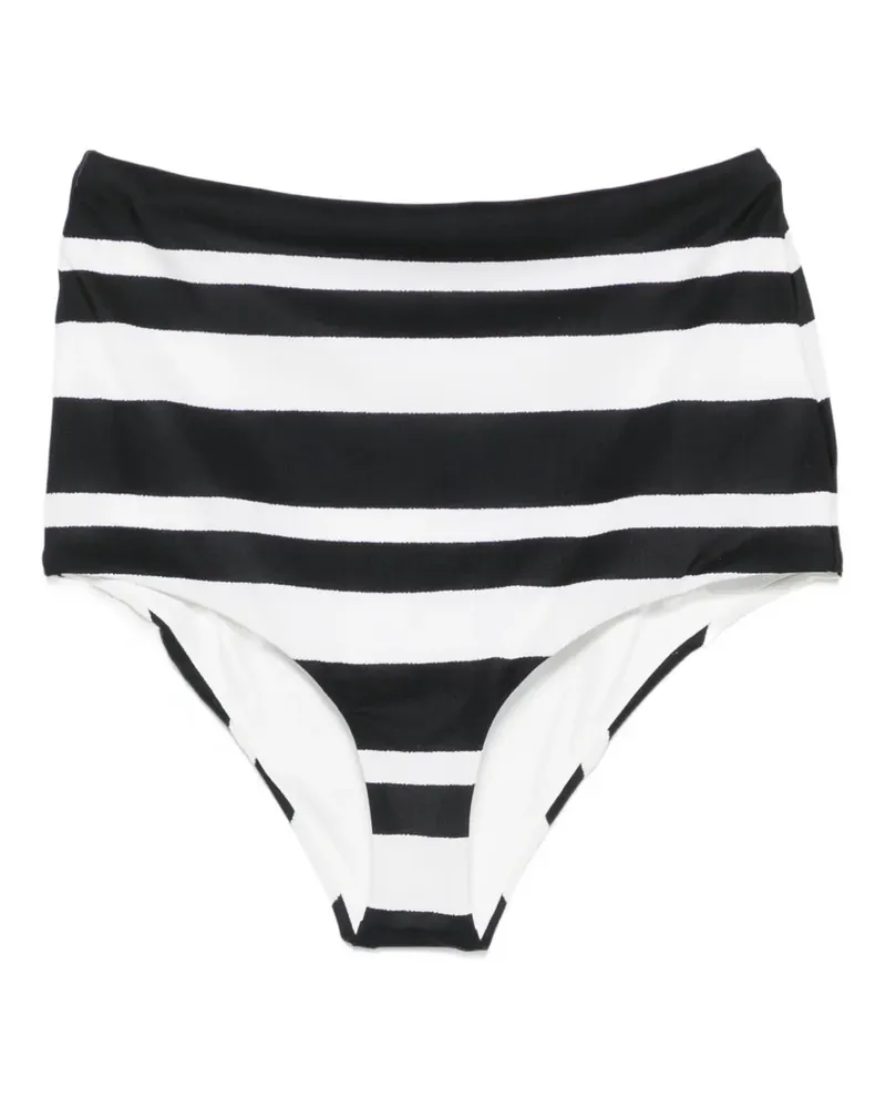 Maryan Mehlhorn striped bikini bottoms - Schwarz Schwarz
