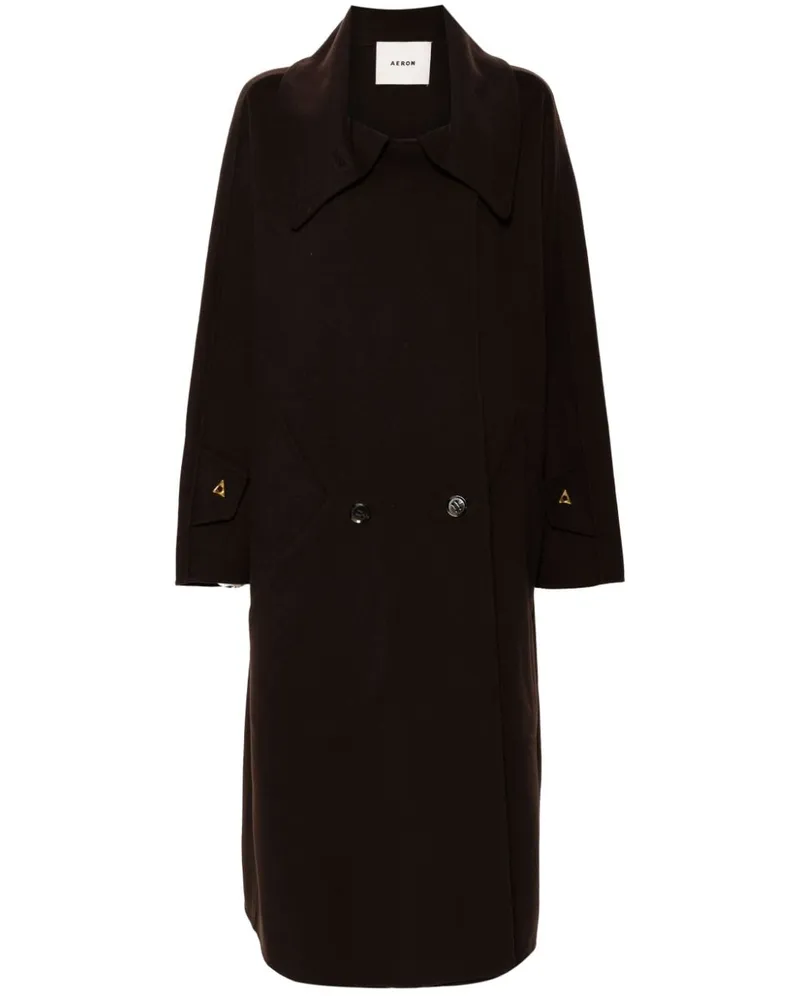 AERON Doppelreihiger Caithness Mantel - Braun Braun