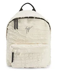 Giuseppe Zanotti Bud Rucksack mit Logo-Schild Weiß