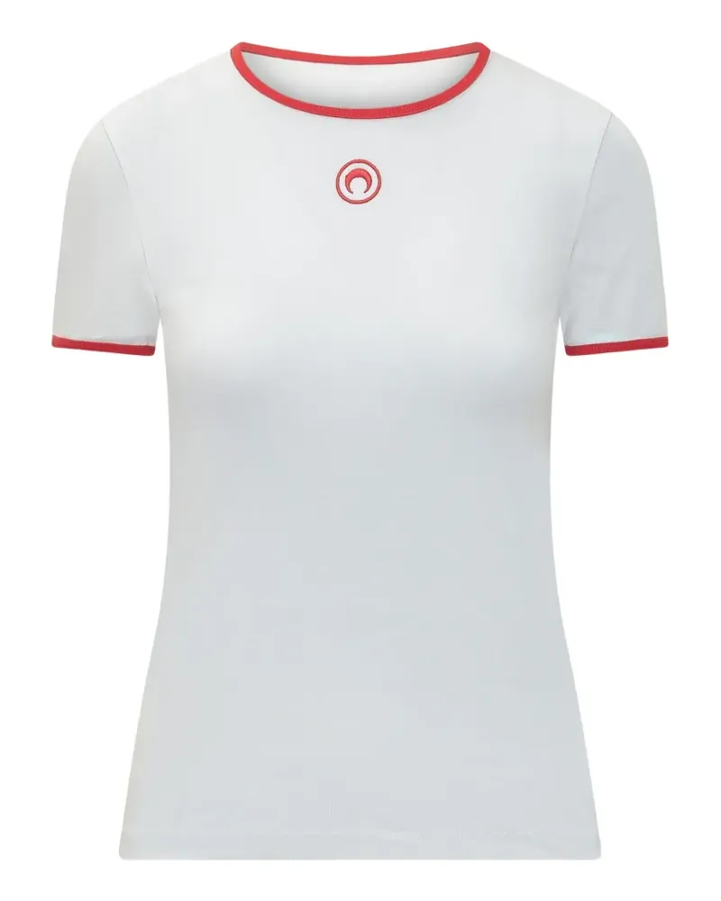Marine Serre crescent jersey t-shirt - Weiß Weiß