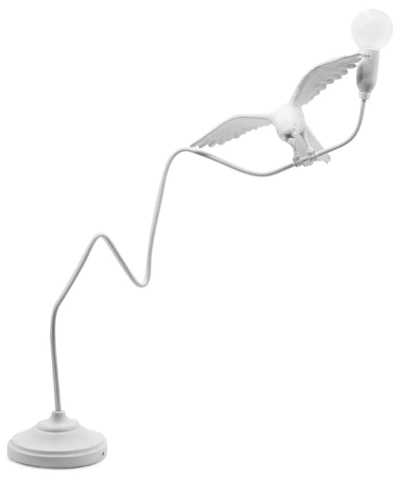 Seletti Wandleuchte mit Spatz - Weiß Weiß