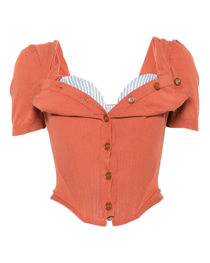 Vivienne Westwood button draped knitwear - Orange Orange