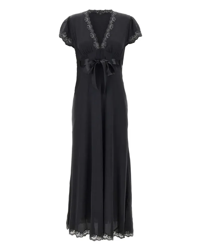 RIXO Marlice lace-trim dress - Schwarz Schwarz