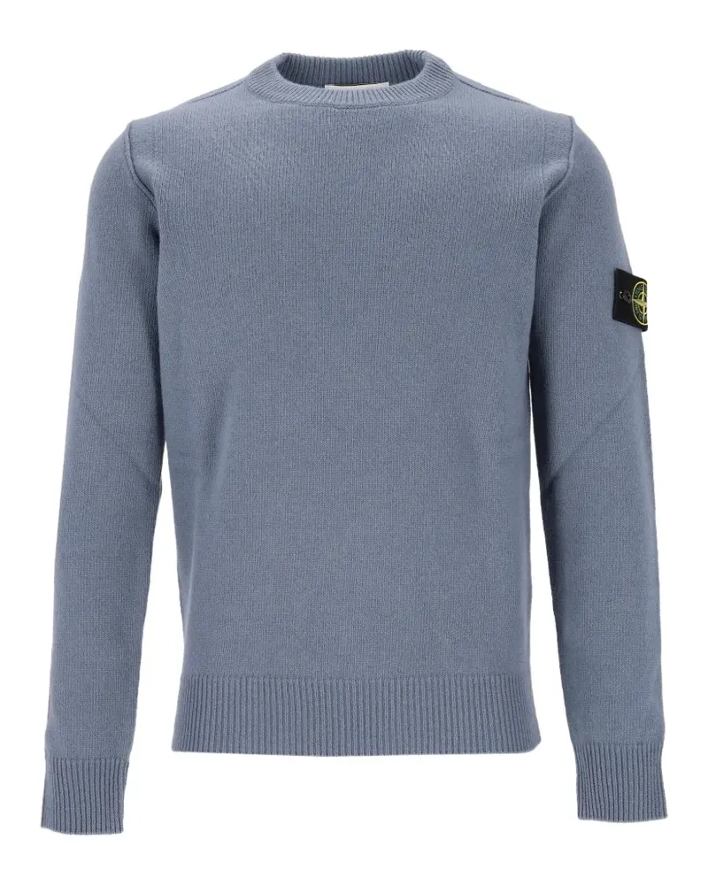 Stone Island logo-patch sweater - Blau Blau