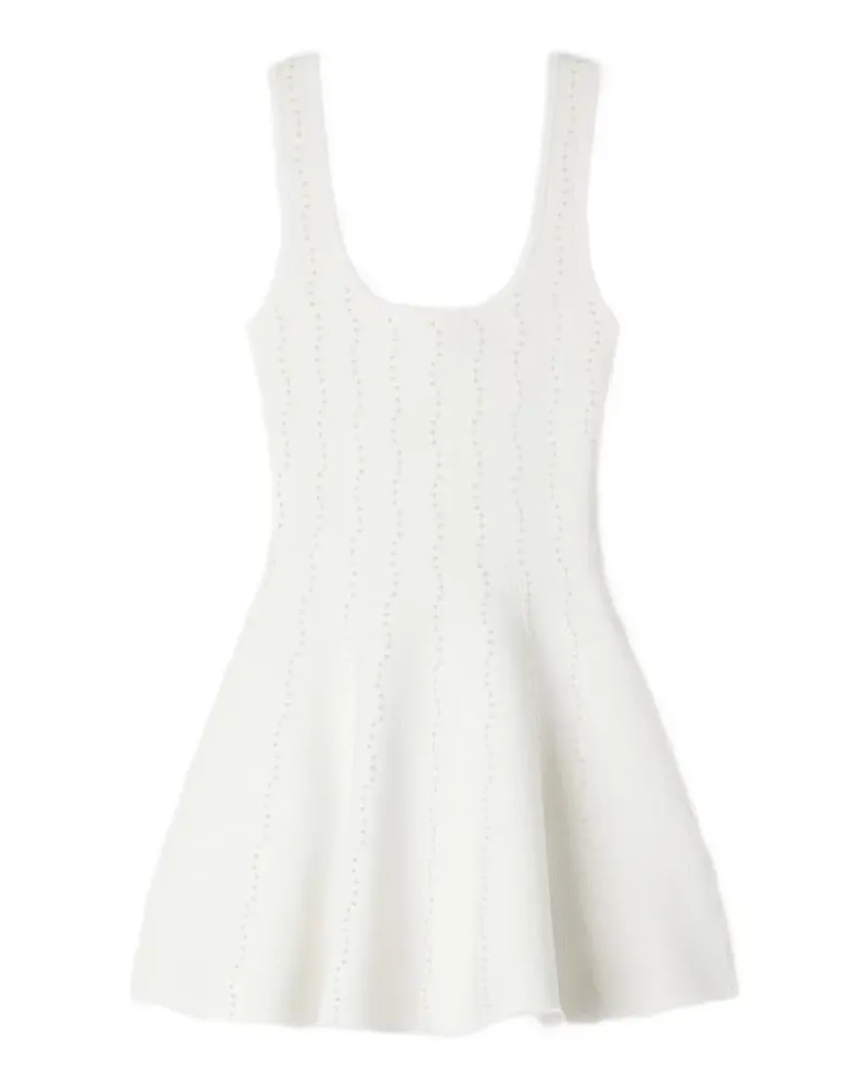 Sandro Minikleid mit Perlen - Weiß Weiß