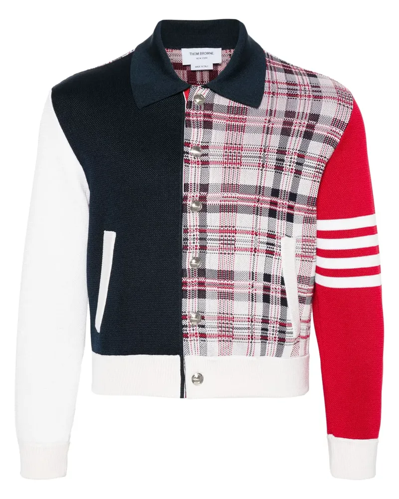 Thom Browne Bomberjacke mit Logo-Streifen - Blau Blau