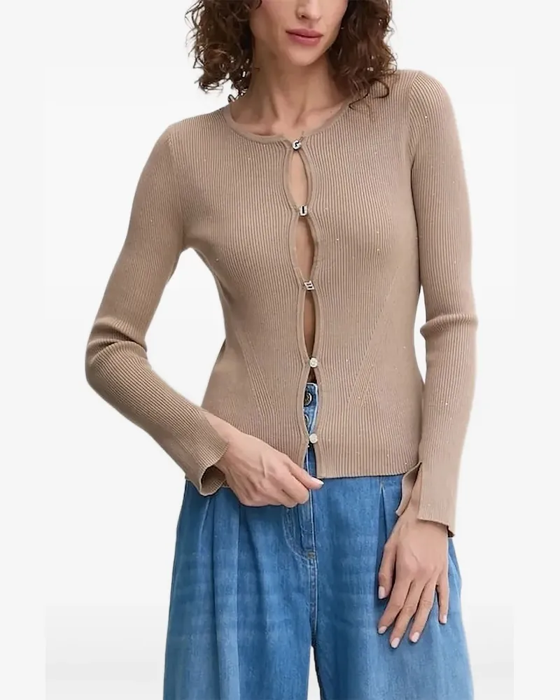 Guess Cardigan mit Pailletten - Braun Braun