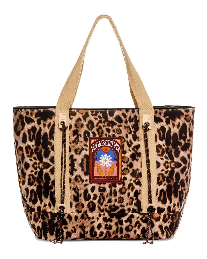 AGUA BENDITA Papprika Tote Bag mit Leoparden-Print - Braun Braun