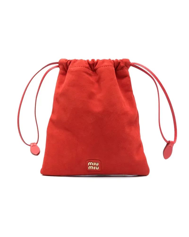 Miu Miu Mini Handtasche mit Logo - Rot Rot