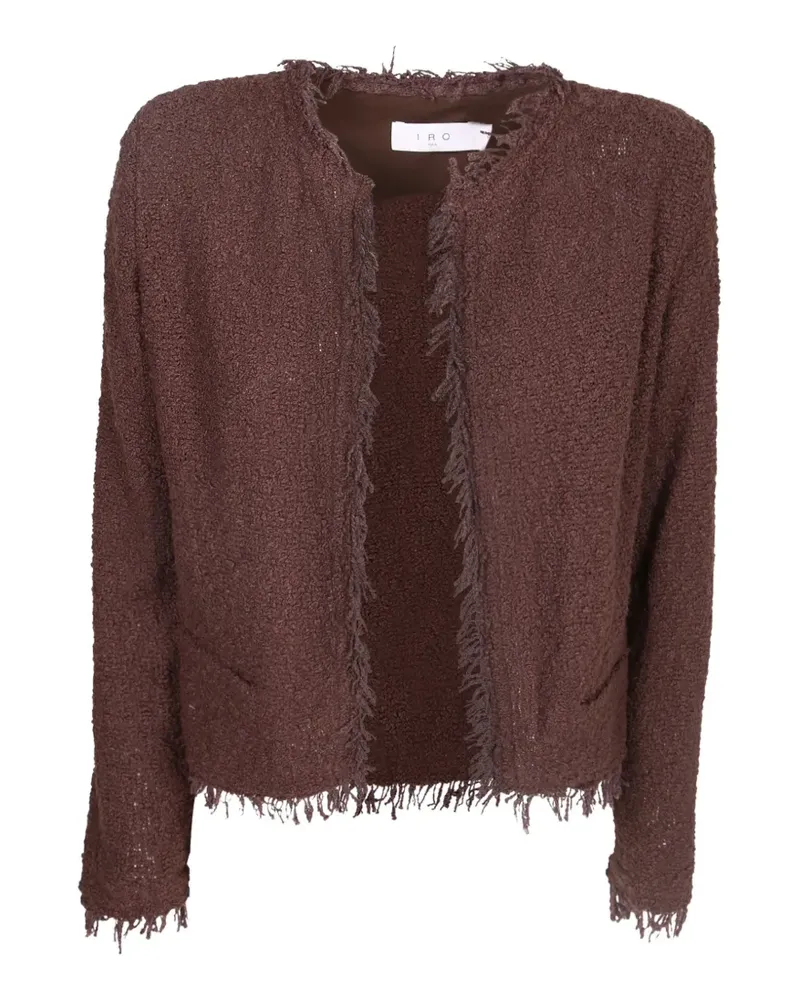 IRO Tweed-Jacke mit Fransen - Braun Braun