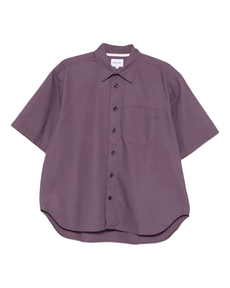 Norse Projects Espevik short-sleeve chest-pocket shirt - Violett Violett