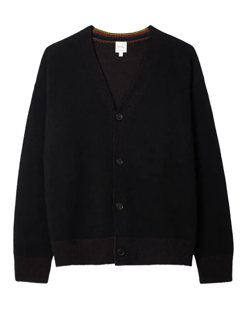 Paul Smith Geknöpfter Cardigan mit V-Ausschnitt - Schwarz Schwarz