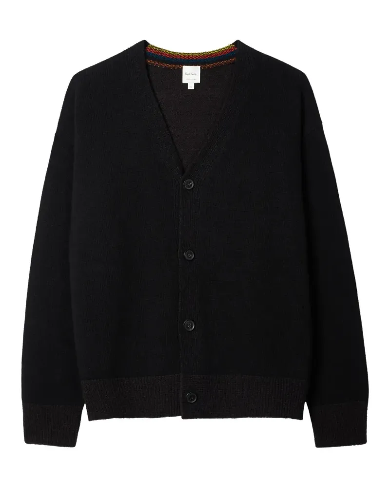Paul Smith Geknöpfter Cardigan mit V-Ausschnitt - Schwarz Schwarz