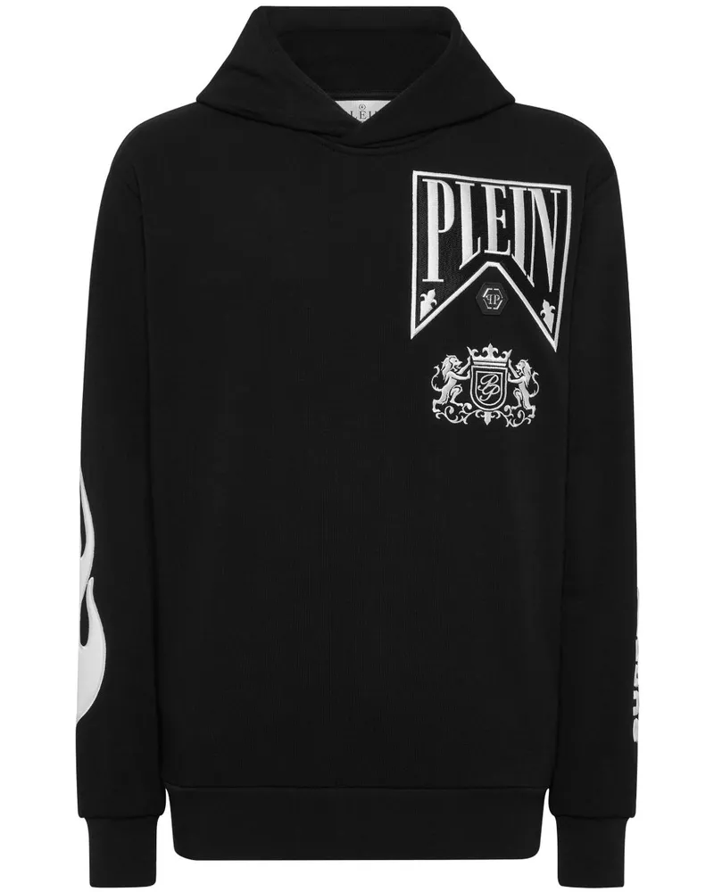 Philipp Plein Flame Racing Hoodie - Schwarz Schwarz