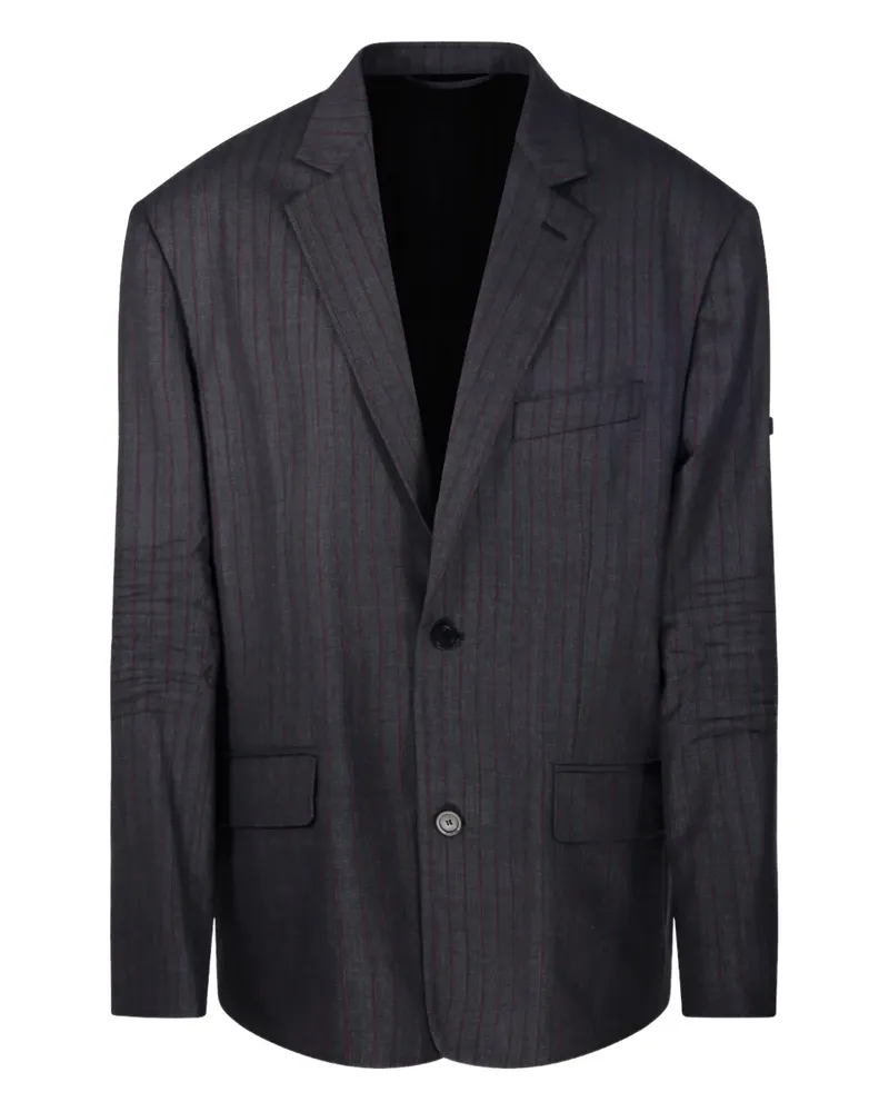 Balenciaga pinstripe pocket-design jacket - Grau Grau