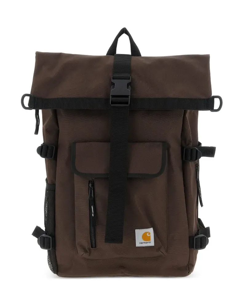 Carhartt WIP flap-closure buckled backpack - Braun Braun