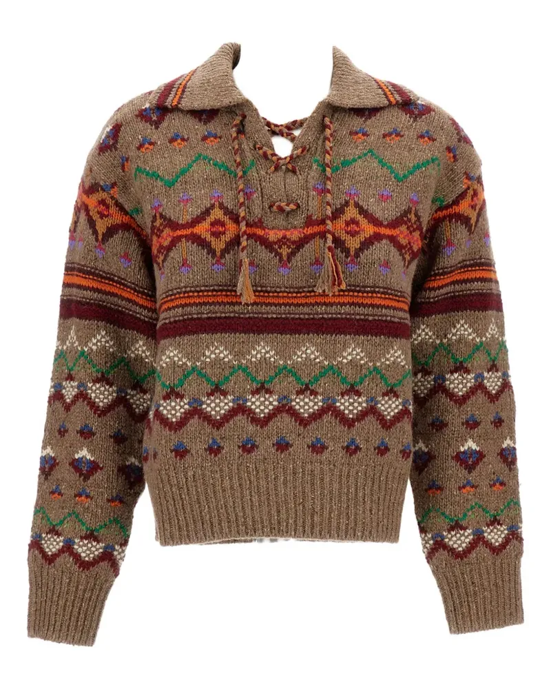 Ralph Lauren Geometrischer Rollkragenpullover - Braun Braun
