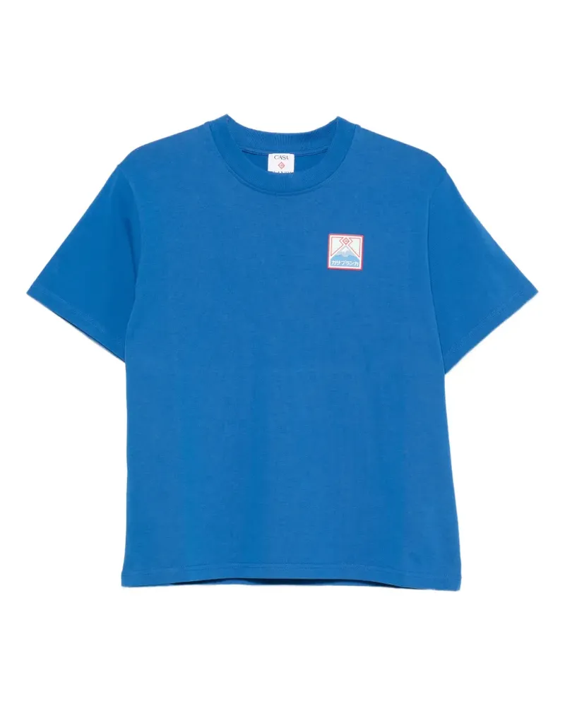 Casablanca Paris Kurzärmeliges T-Shirt - Blau Blau