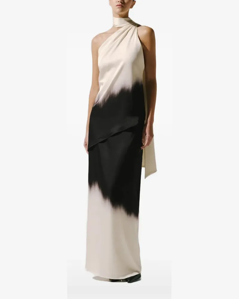 Baobab Collection Ari One-Shoulder-Bluse mit Schaldetail - Schwarz Schwarz