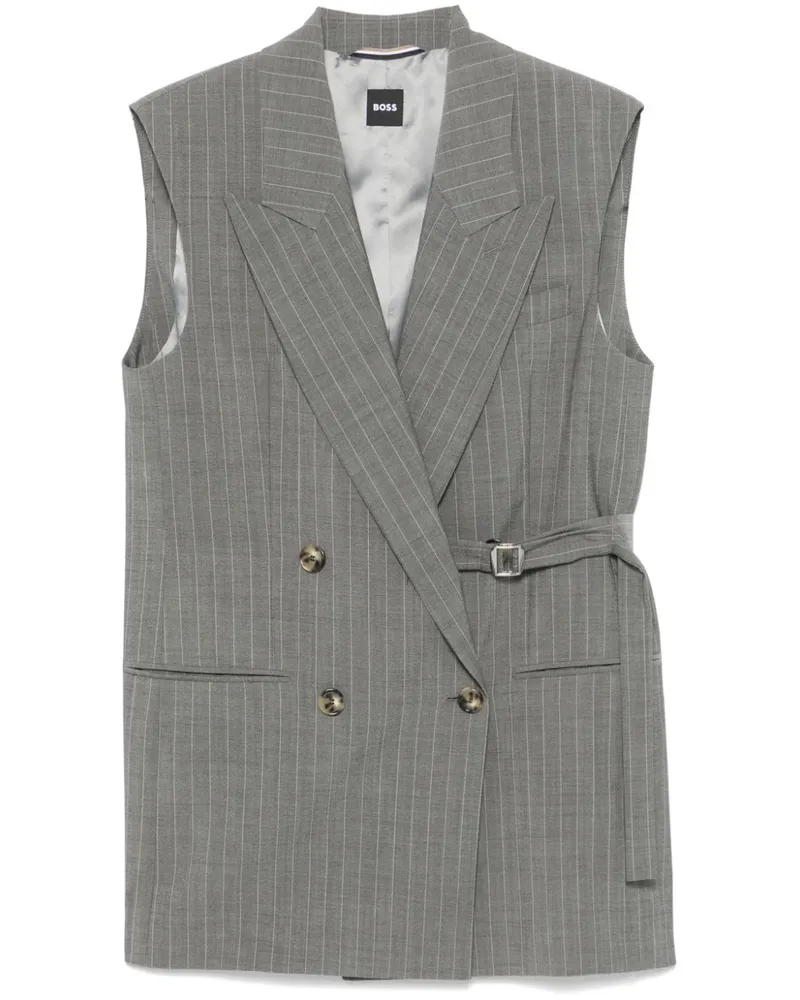 HUGO BOSS Weste mit Nadelstreifen - Grau Grau