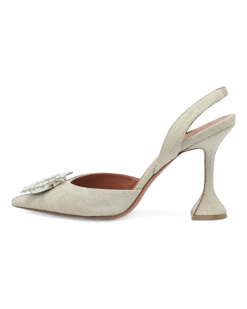Amina Muaddi Begum Pumps mit Kristallen - Nude Nude