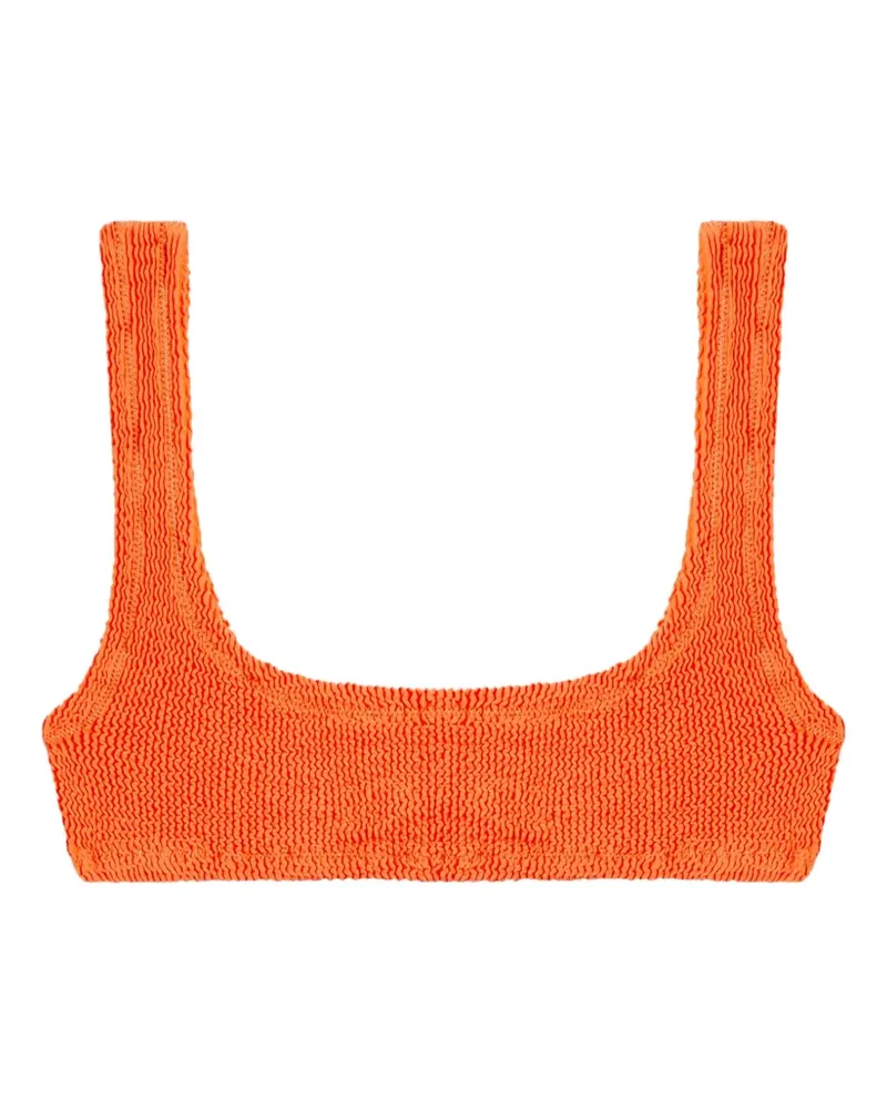 Reina Olga Ginny Bikinioberteil in Knitteroptik - Orange Orange