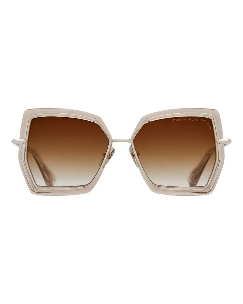 DITA geometric-shape sunglasses - Nude Nude