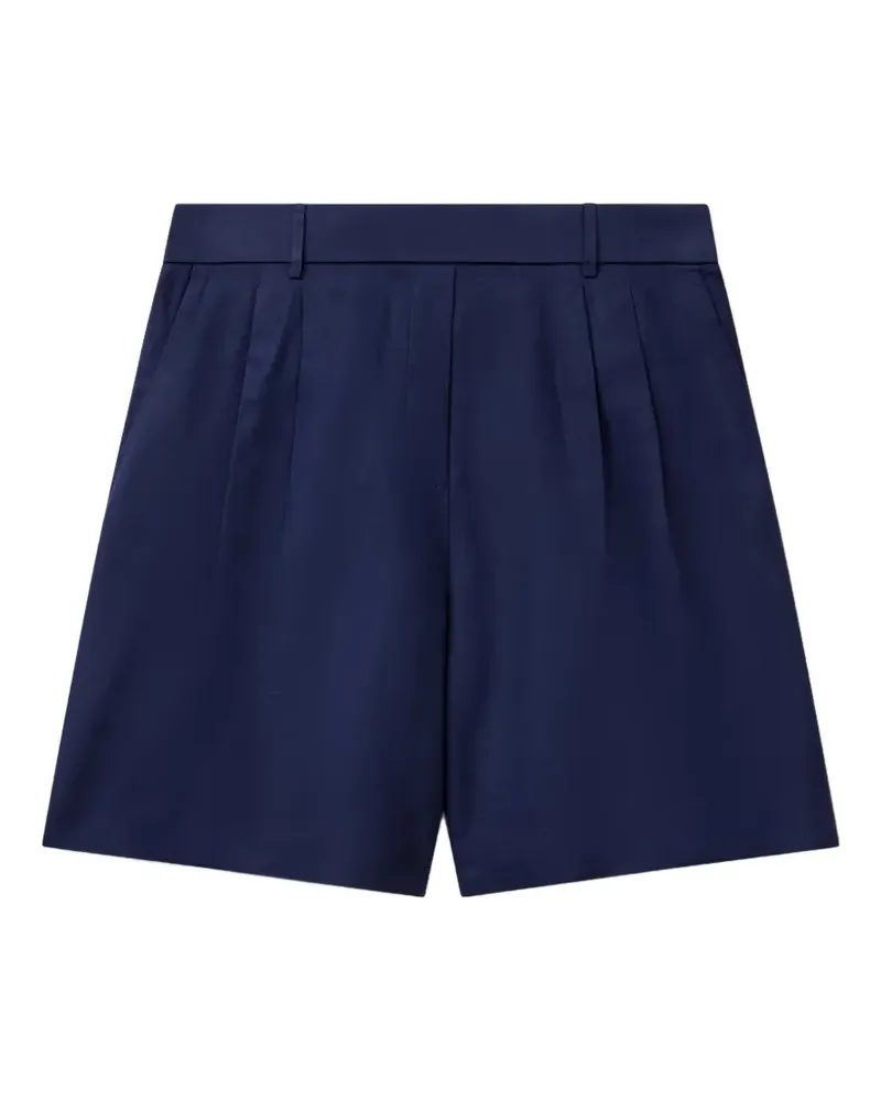 Benetton pleated tailored shorts - Blau Blau