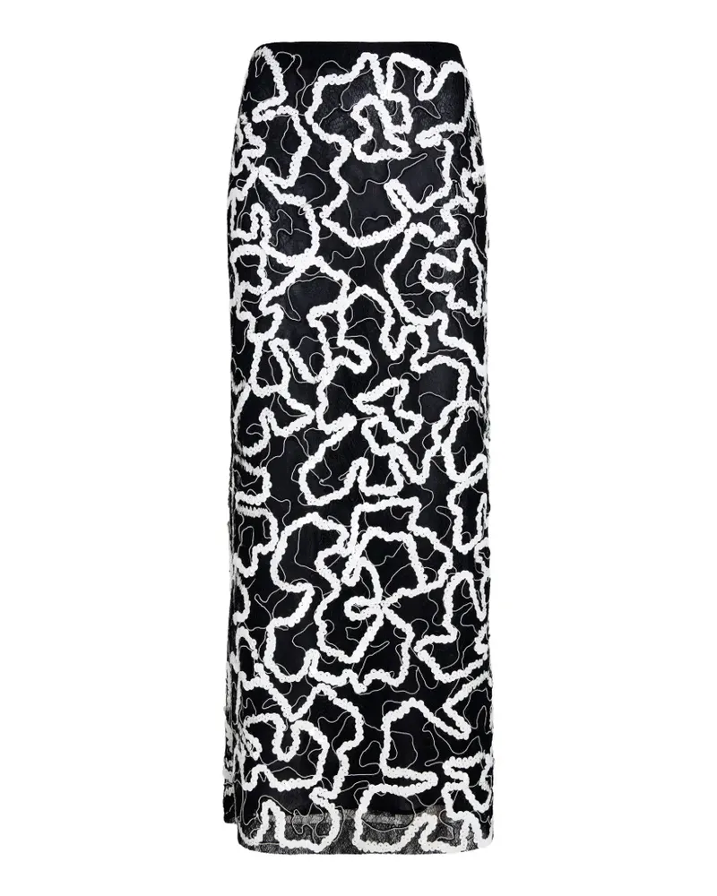Proenza Schouler Maite skirt in sequin embroidery lace - Schwarz Schwarz