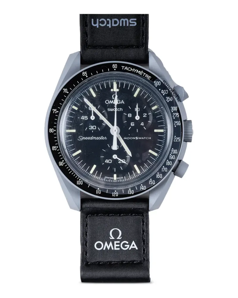 Swatch x  Moon Mission to the Moon Armbanduhr 42mm - Schwarz Schwarz