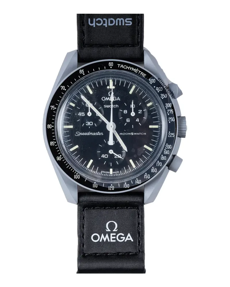 Swatch x  Moon Mission to the Moon Armbanduhr 42mm - Schwarz Schwarz