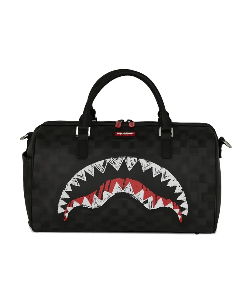 Sprayground checkerboard-pattern holdall - Schwarz Schwarz