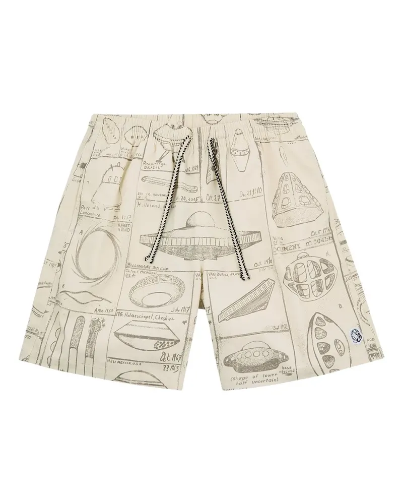 Billionaire Boys Club Earthling-print shorts - Nude Nude